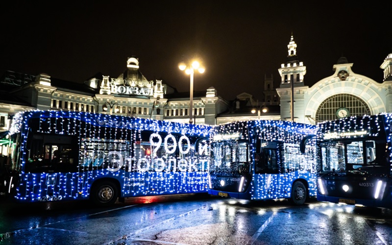 2021 Dec - Moscow has launched its 900th electric bus